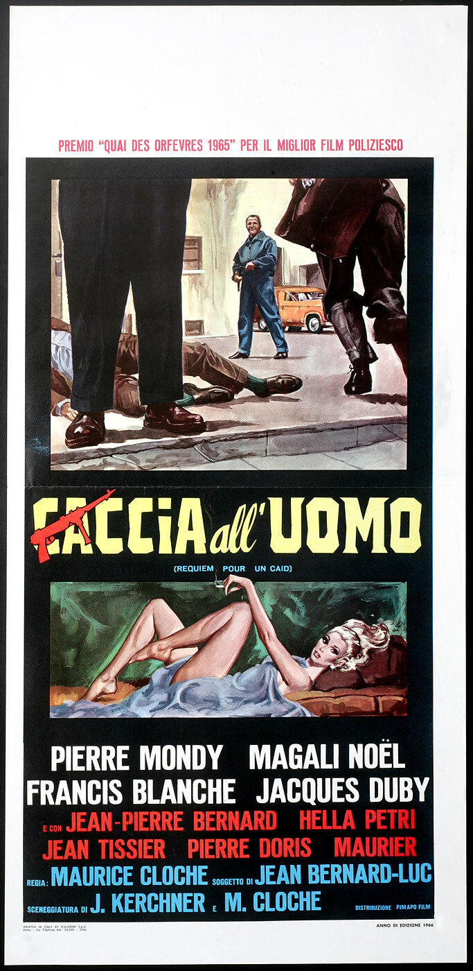 Locandina originale film Caccia all'uomo (1961) - Regia di Riccardo Freda