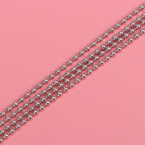 3 Meters Bead Link Head Stainless Steel Ball Chain with Connectors - Picture 4 of 8