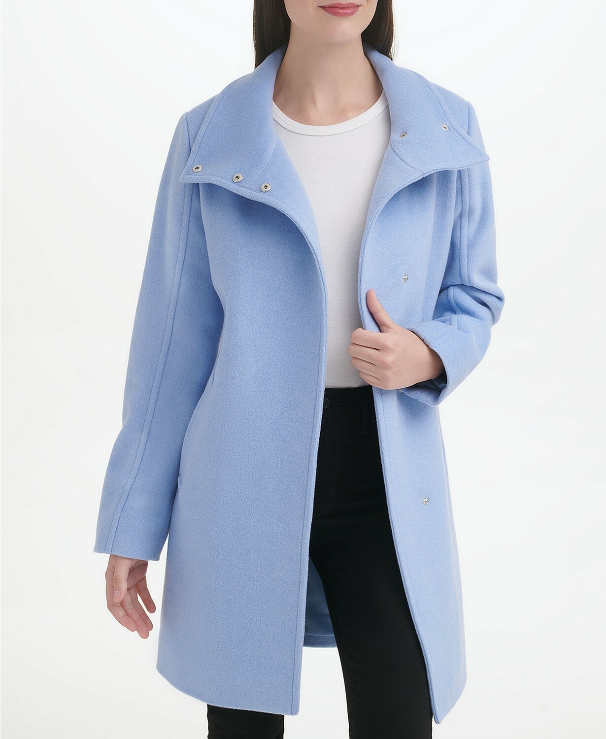Cole Haan Womens Wool Overcoat Coat 