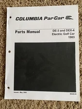 Columbia Par Car Golf Cart Parts Manual 1983 DE-3 DEX-4 (92m)