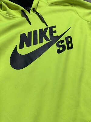 Nike SB Ration Snowboard Hoodie Mens Size XL Volt 615642 Thermal