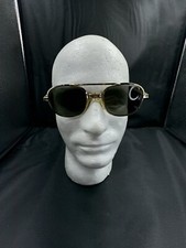 Vintage Airco USA 5 3/4 Gold Pilot Metal Sunglasses USA Z87