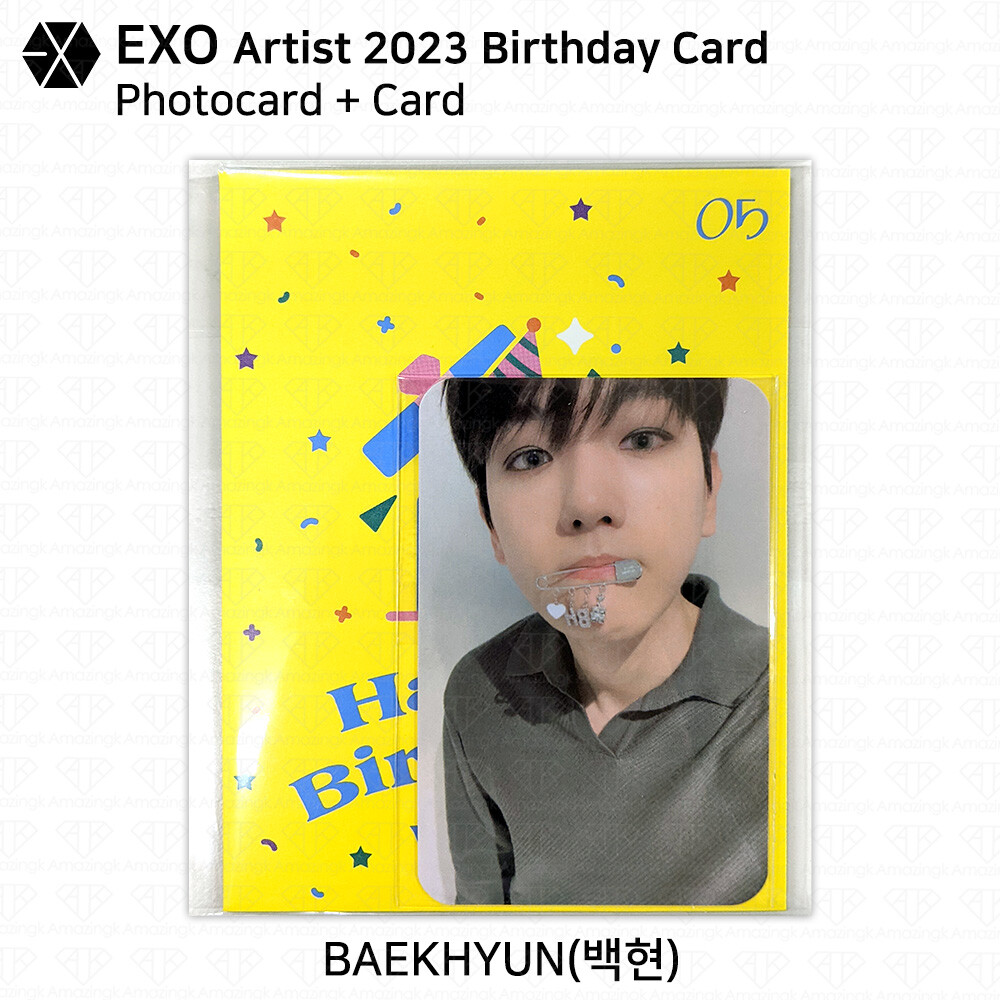 EXO Baekhyun Official MD Artist 2023 Birthday Card Photocard