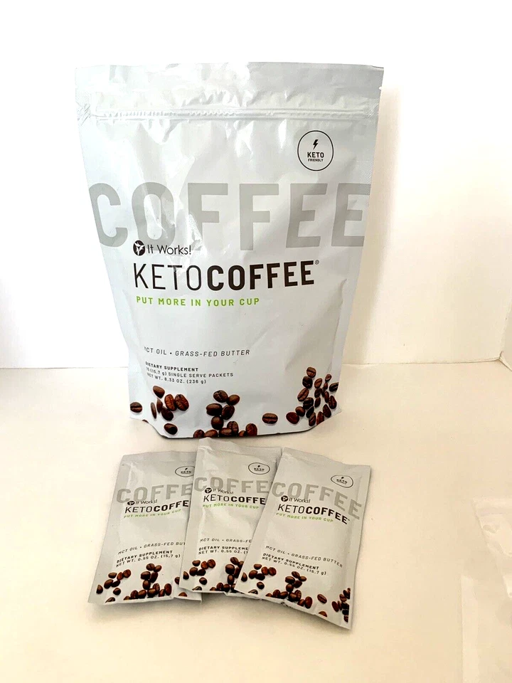 ¡Funciona! Café Keto nuevo y mejorado 3 paquetes individuales aceite MCT Foto 3 de 4