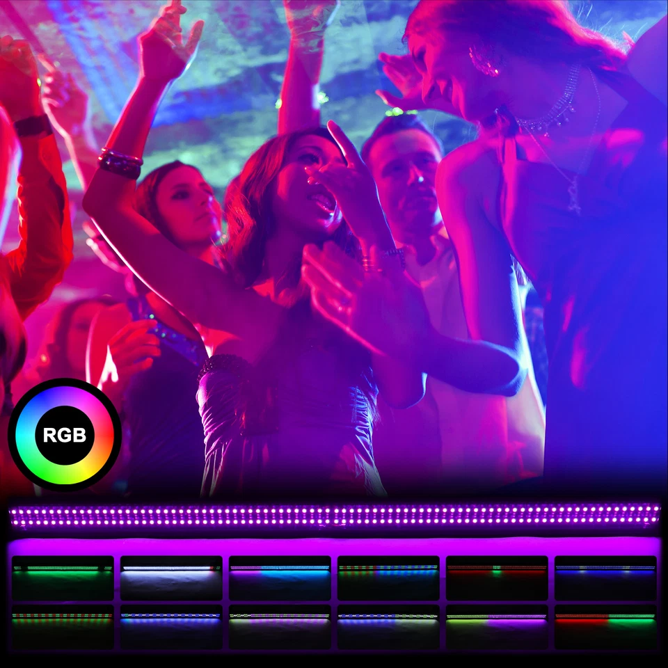 RGB Wall Wash Light Bar 336 LED DMX Stage DJ Beam Lighting Disco Party Effect - Image 4 of 4
