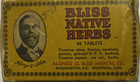 Antique Quack Medicine BLISS NATIVE HERBS Laxative  DO NOT USE! — photo 7