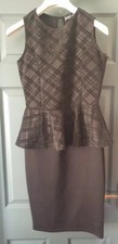 Ladies sleeveless black peplum dress Urban Diva size 12