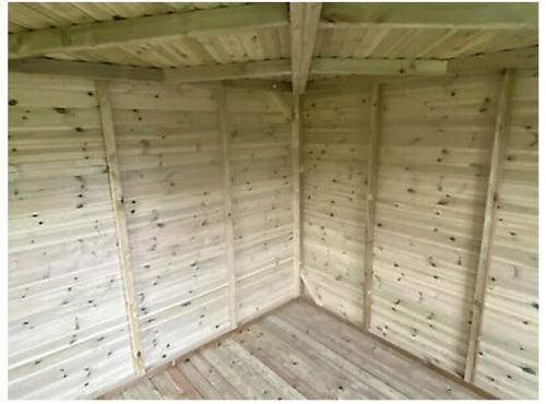 7X7 CORNER HOUSE SUMMERHOUSE GARDEN ROOM OFFICE HEAVY DUTY TANALISED TREATED - Picture 12 of 12