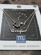 SCORPIO Star Sign Constellation Zodiac Necklace Astrology Horoscope Jewelry NEW