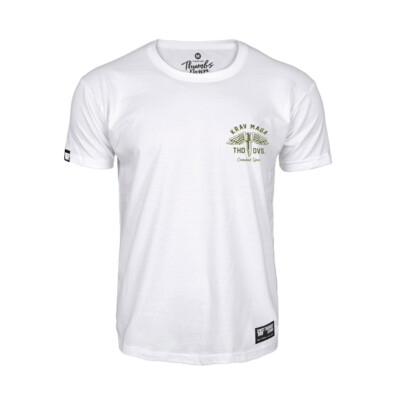 Thumbsdown Krav Maga North Division Herren Baumwoll-T-Shirt mit Aufdruck
