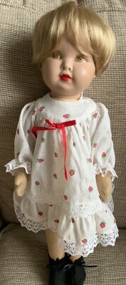 Deans Stoffbuch Vintage 20 Zoll Puppe mit neuer Perücke