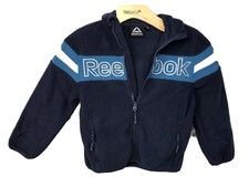 NWT REEBOK BOYS HOODIE HOODED SWEATSHIRT NAVY BLUE Size 4 S