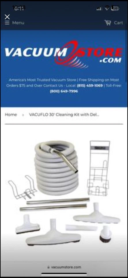 VACUFLO 30' CLEANING KIT WITH DELUXE WIRE CADDY [7058-G] - Image 2 of 4