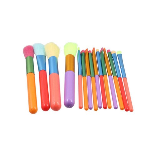 15Pcs Professional Makeup Brushes Set Colourful Make Up Brush Set Lips