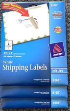 LOT 3 Avery White Shipping Labels 3 1/4 x 5" 100 Labels NEW - U Get 300 Labels