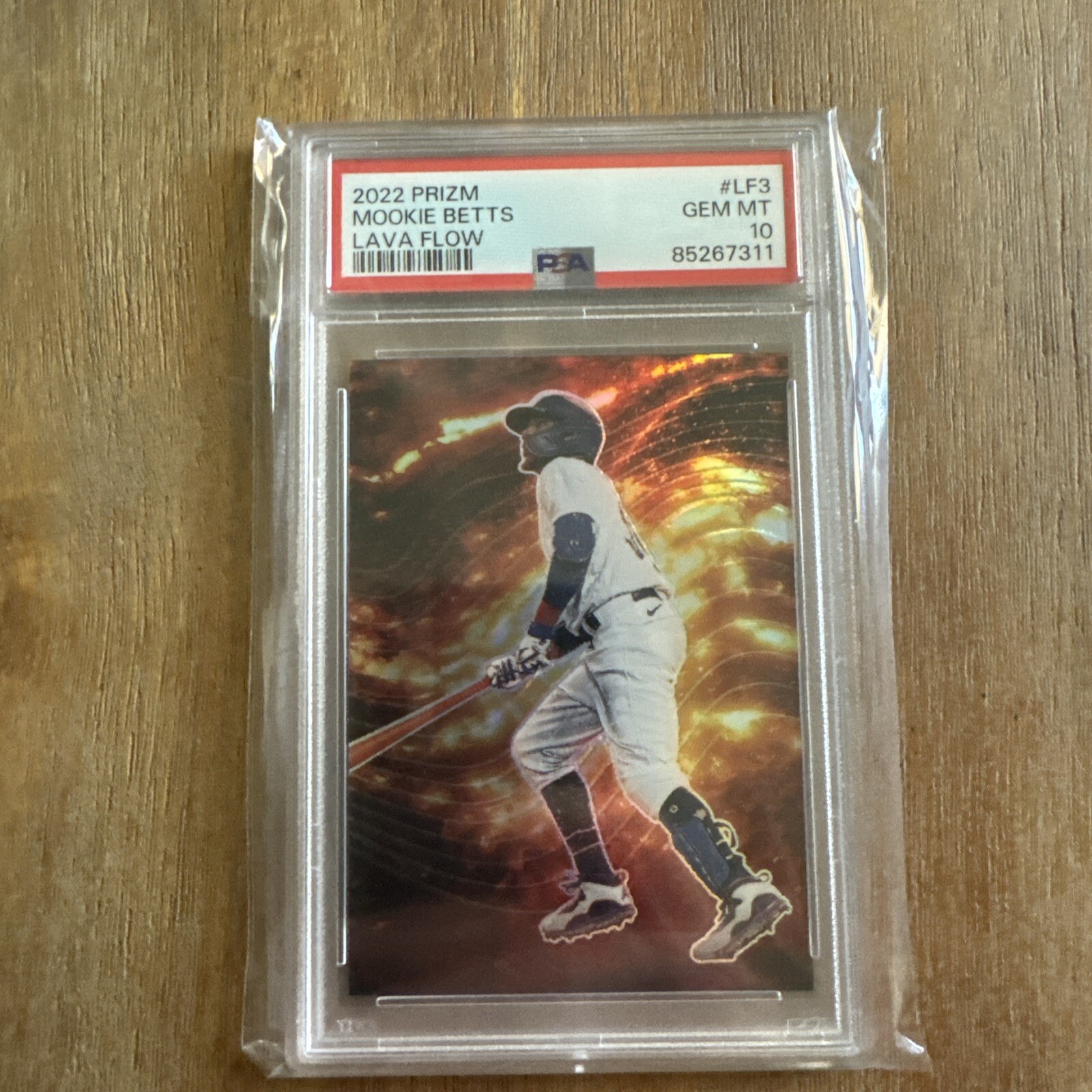 2022 Panini Prizm LF3 Mookie Betts PSA 10 GEM MINT LAVA FLOW Los Angeles Dodgers