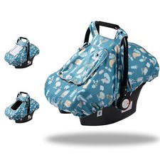 SMTTW Baby Car Seat Cover Universal Fit Snug Breathable Canopy Squirrel