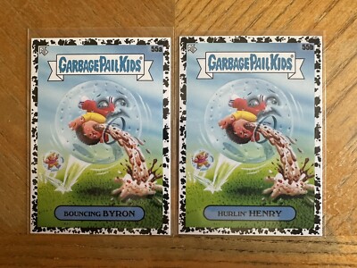 Garbage Pail Kids Kids At Play Black 55a/55b BOUNCING BYRON/HURLIN  HENRY