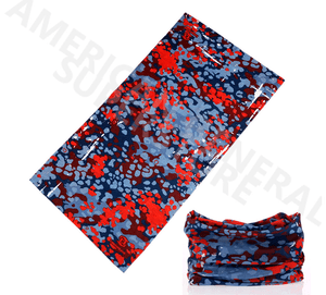 Blue Camo FACE MASK Sun Shield Neck Gaiter Headband Bandana Du Rag Skull Cap