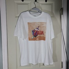 VTG The Legend of Zelda Ocarina of Time sz XL White Nintendo Video Game Promo