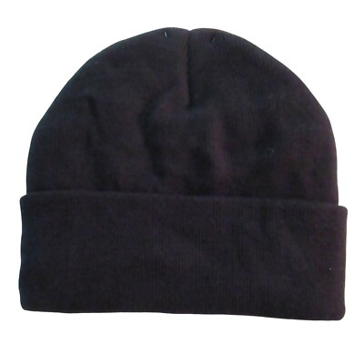 3M Thinsulate Mens Fisherman Beanie Tek Gear Knit Watchcap Black Cuffed NEW