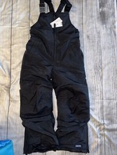 Land  s End Little Kids Size 5 Black Squall Snow Bibs NEW