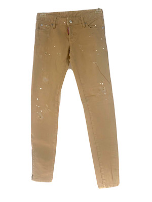 DSQUARED2 (ITALY) Sz 38 Women's Designer Jeans Distressed STRETCH