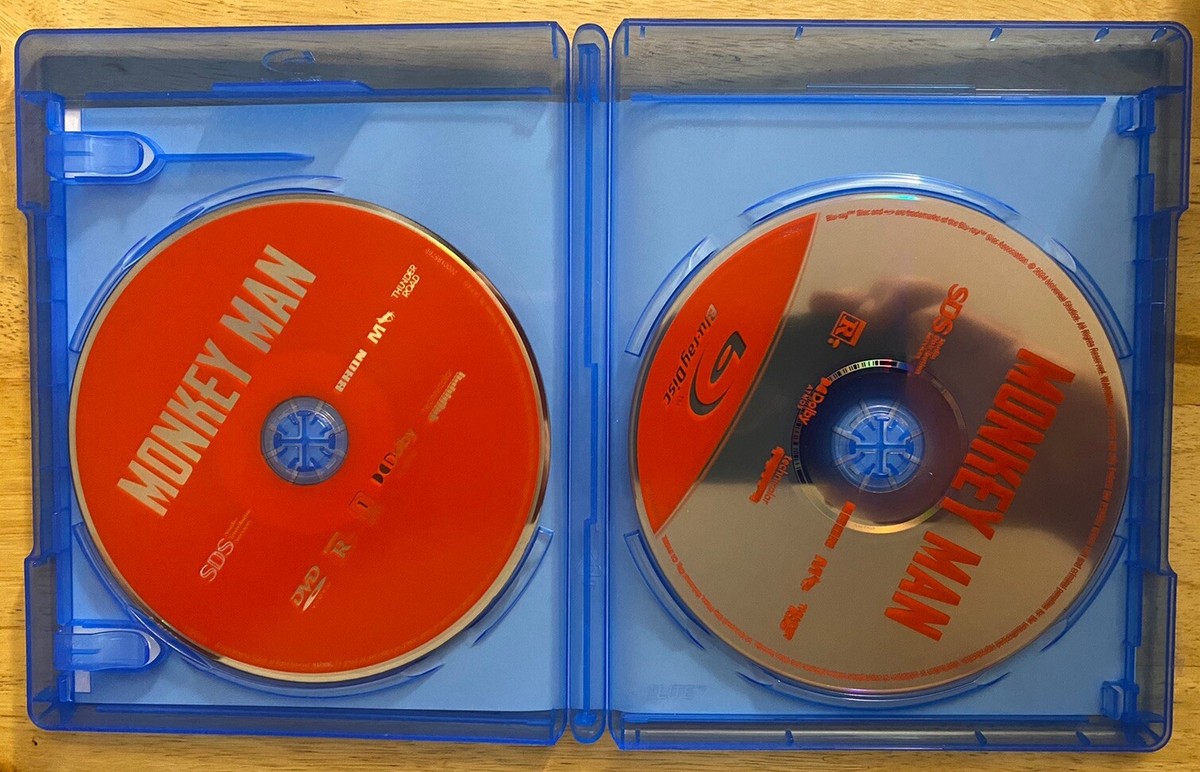 MONKEY MAN BLU RAY + DVD COLLECTOR'S EDITION WITH SLIPCOVER