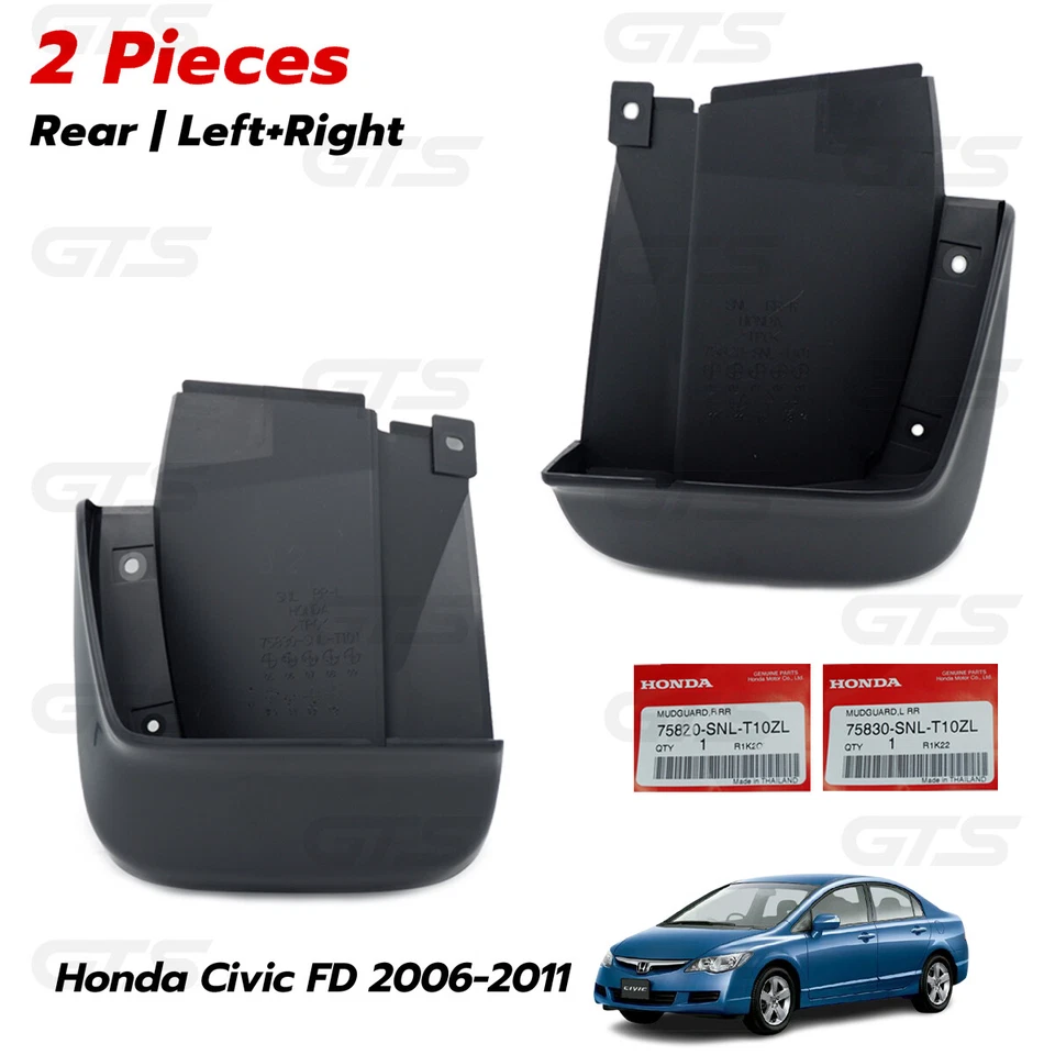 Подходит для Honda Civic FD седан 1.8 2.0 2006 11 Lh + Rh задний грязевой брызговик - Изображение 4 из 4
