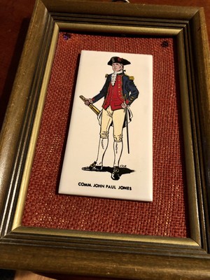 Comm.John Paul Jones Framed Tile / 3D Needs Reframed-Unable To Find Duplicate