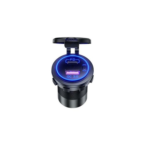 12V QC3.0 USB Type C PD Fast Car Charger with Switch for Cellphone Tablet GPS - Zdjęcie 10 z 14