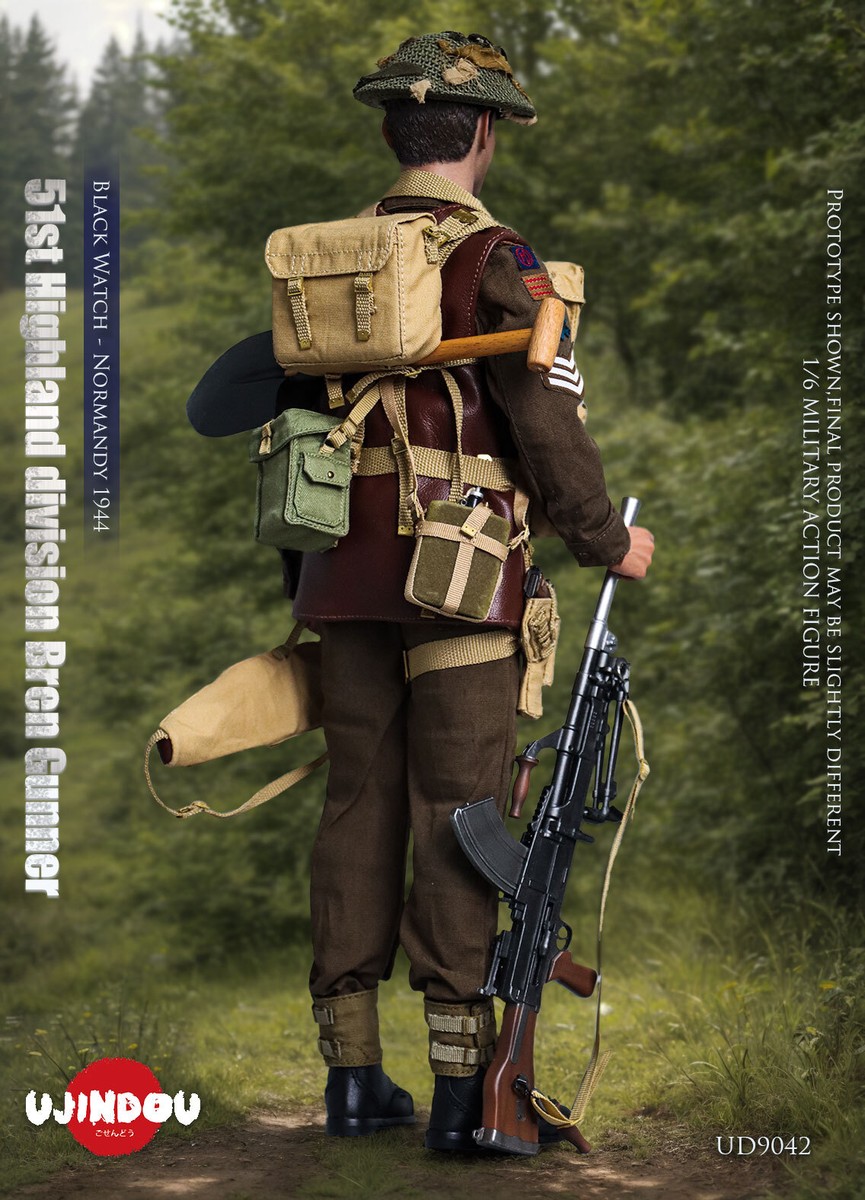 その他 UJINDOU 1/6 Black Watch Normandy UD9042 New UJINDOU UD9042 1/6 51st Highland division Bren Gunner Black