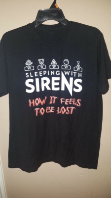 Sleeping With Sirens Band Full Size Black 100% Cotton Shirt NI520
