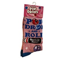 NEW Tootsie Pop Roll Candy Novelty Socks Pink