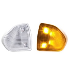 LED Side Mirror Turn Signal Light Lamps Clear Cover Lens Compatible with The