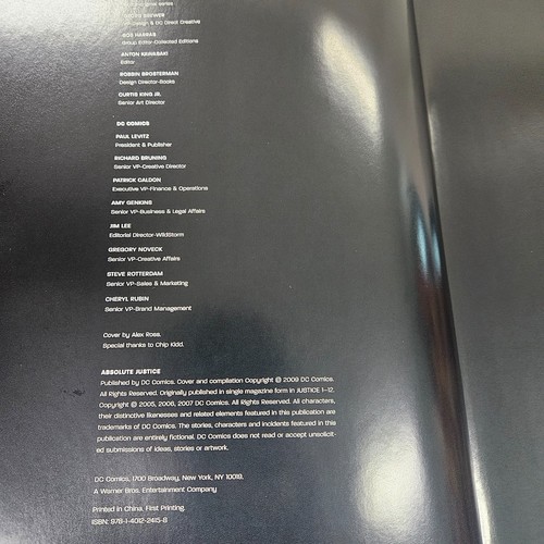 DC Comics Absolute Justice Hardcover mit Schuber Alex Ross Jim Kruger 2009 - Bild 7 von 7