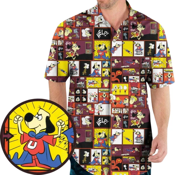 Underdog Cartoon Pattern Hawaiian Shirt Best Gifts for Cartoon Lovers_vjh_89-Ph