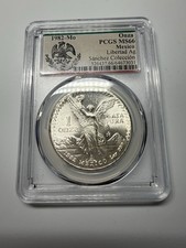 1982-Mo Onza MS 66 Mexico Libertad Ag .999 Sánchez Collection 1 Onza Coin