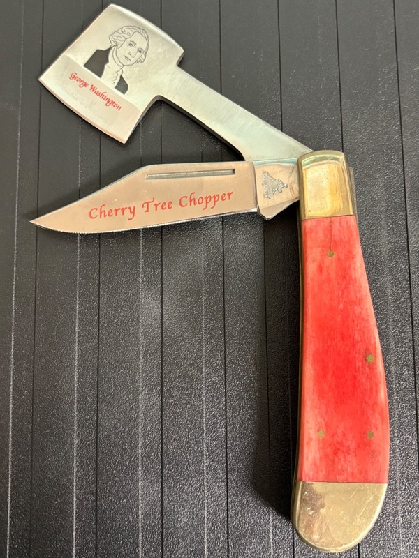 Frost Cutlery George Washington Cherry Tree Chopper  Pink Bone Handle
