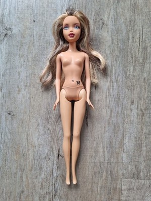  Mattel My Scene Barbie Puppe Nude Schmetterling Tattoo Bauchnabelpiercing