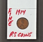 1914   FINE   LINCOLN  CENT     FINE   1914    /   RS COINS #40T FREE SHIP !