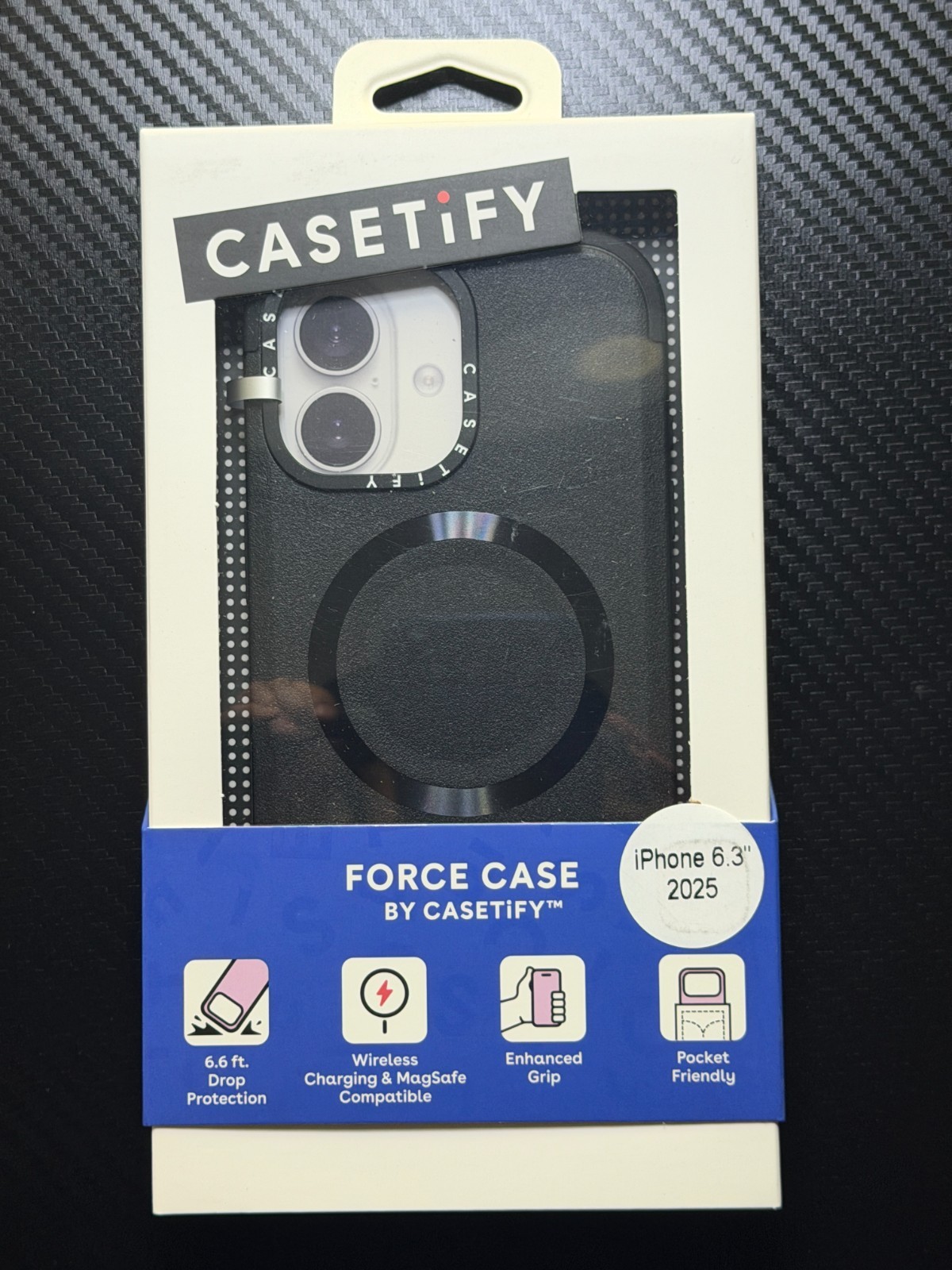 CASETiFY Force Case With MagSafe For Apple iPhone 17, Black, NEW