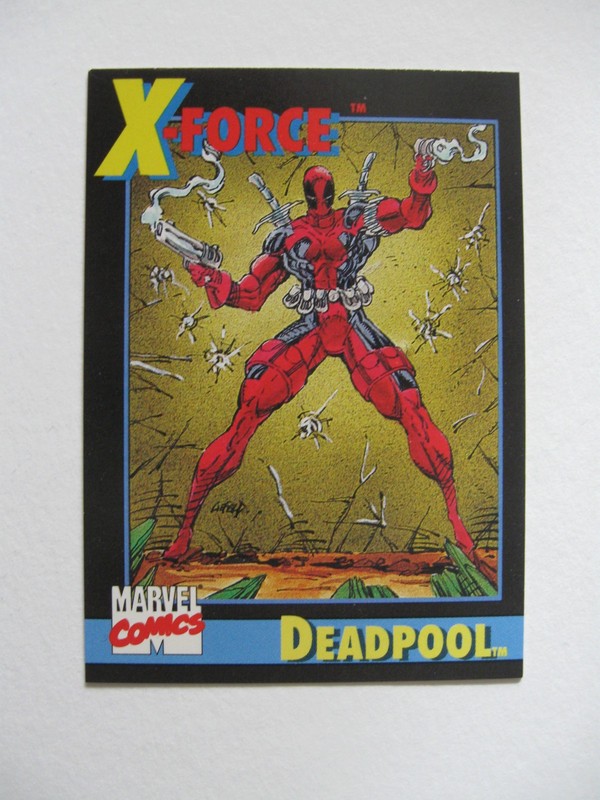 DEADPOOL ROOKIE TRADING CARD from X-Force 1 (1992) ~ ROB LIEFELD