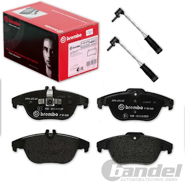 Brembo BremsbelÄGe + Warnkontakt Vorne Passend FüR BMW 5Er E60 E61 Limo Touring-image