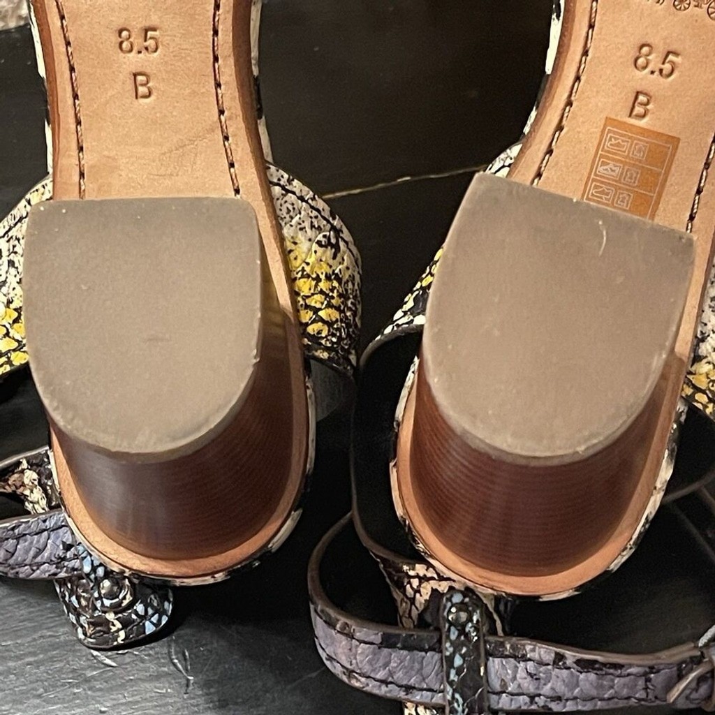 Coach Pipher Python/Anaconda Size 8.5 Wooden Bloc… - image 10