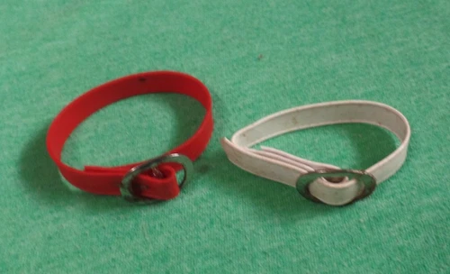 Vintage Barbie Clothes - Vintage Barbie CLONE Red and White Belts