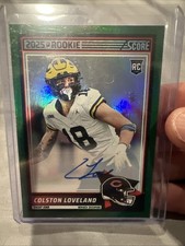 COLSTON LOVELAND Bears 2025 Score Football rookie AUTO END ZONE 5/6