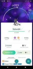 ✨ Shiny Salandit Male ✨  P T C - 80k stardust -  Description