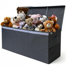 Extra Large Toy Storage Organizer with Lid - Sturdy, Collapsible Toy Chest St...