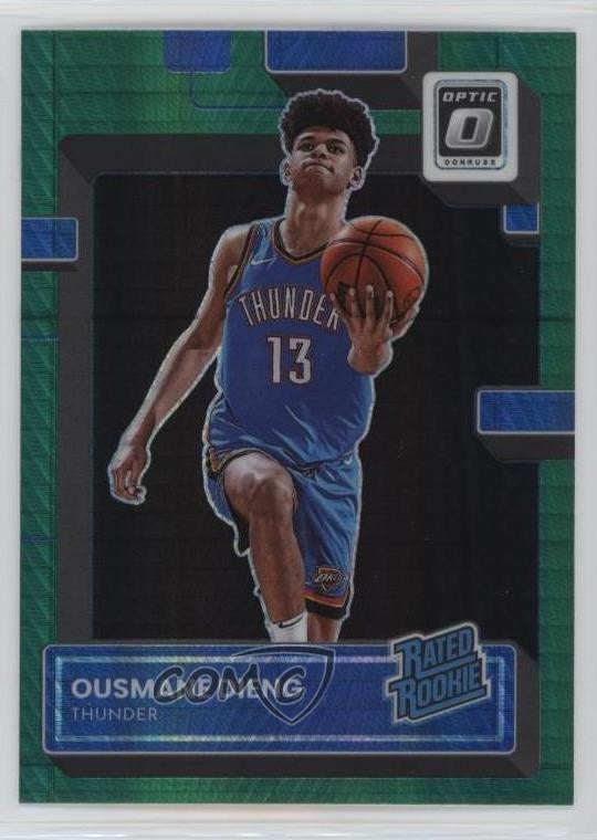 2022 Panini Donruss Optic Rated Rookie Hyper Green Prizm Ousmane Dieng #220 fm0
